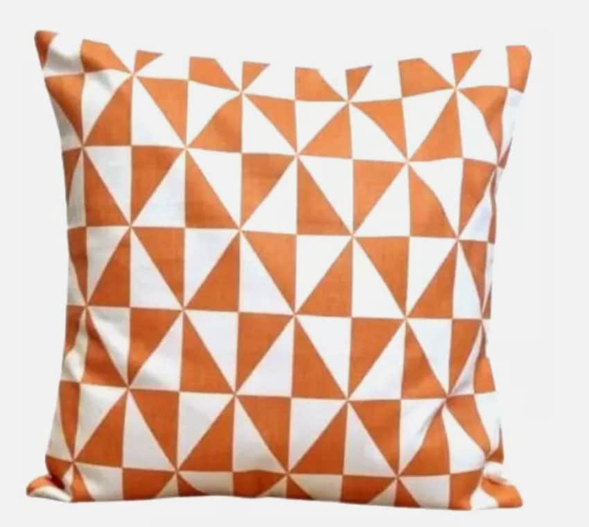 Geometric Cushion Cover , Abstract Cushion Cover , Zodiac Tangerine Orange Cushion Cover , Throw Scatter Cushions , Cushion Cover UK