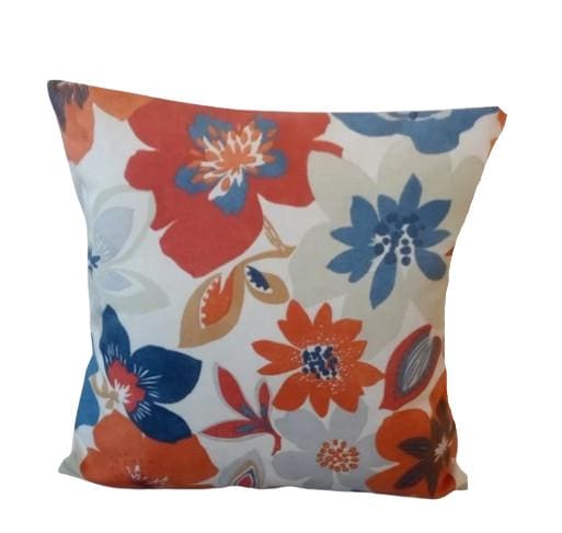 Wildflowers Floral Cushion Cover, Emile Burnt Orange Cushion Cover , Throw Pillow , Scatter Cushions , Cushion Cover UK