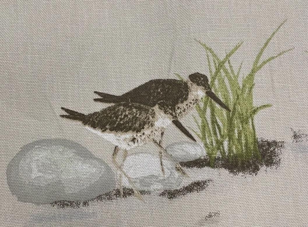 Marshland Wading Birds Cushion Cover , Natural Beige Cushion Cover , Throw Pillow , Scatter Cushions , Cushion Cover UK