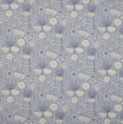 Scandi Floral Table Runner: Bergen Blue Cotton Table Decoration