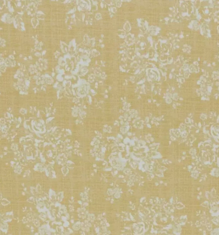 Cath Kidston Washed Rose Cushion Cover , Ochre Yellow Vintage Throw Pillow , Handmade UK