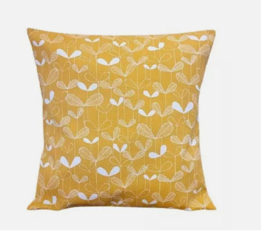 MissPrint Saplings Sunflower Floral Yellow Ochre Cushion Cover , Scandi Cushion Cover , Throw Pillow , Scatter Cushions , Cushion Cover UK