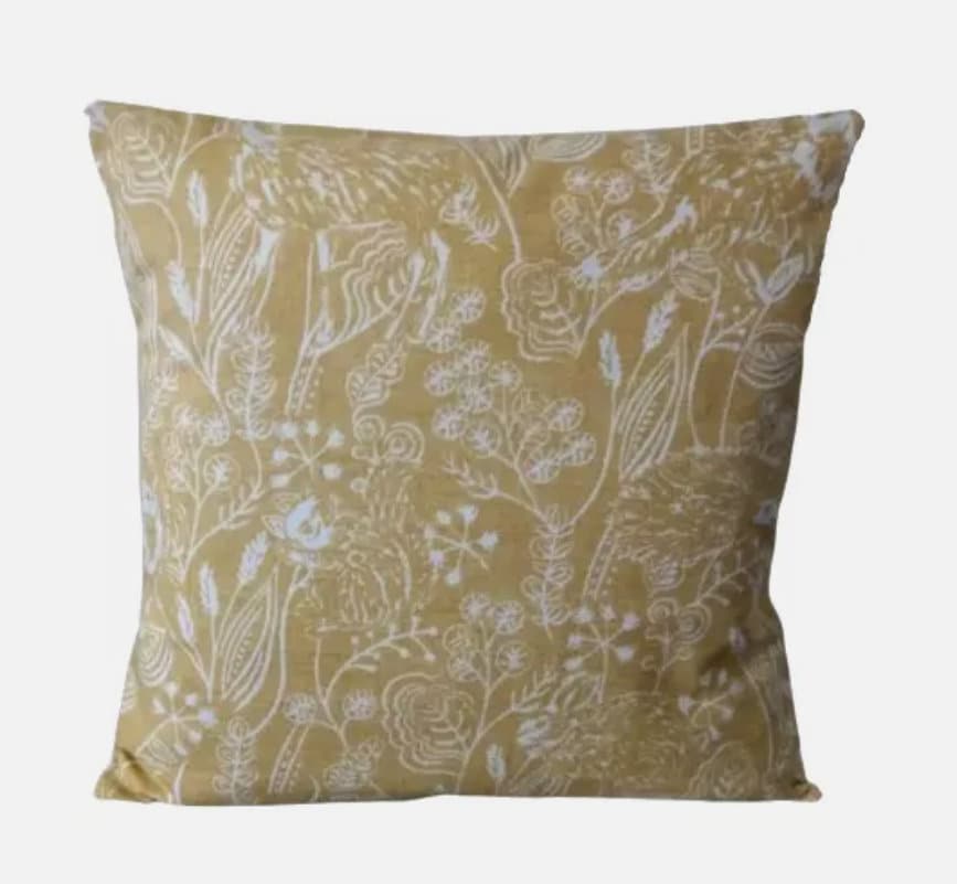 Westleton Woodlands Ochre Yellow Cushion Cover , Throw Pillow , Scatter Cushions , Cushion Cover UK