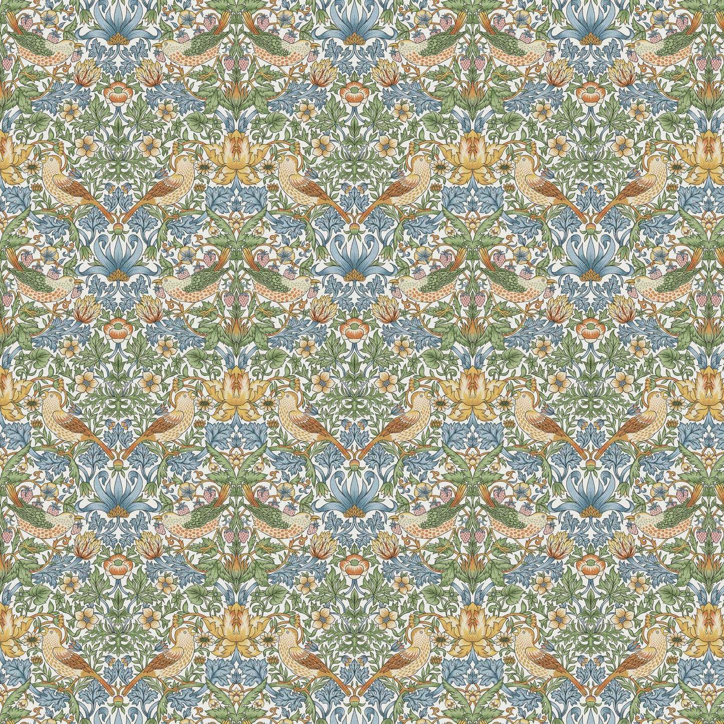 William Morris Strawberry Thief Sky Blue Cushion Cover , Handmade UK