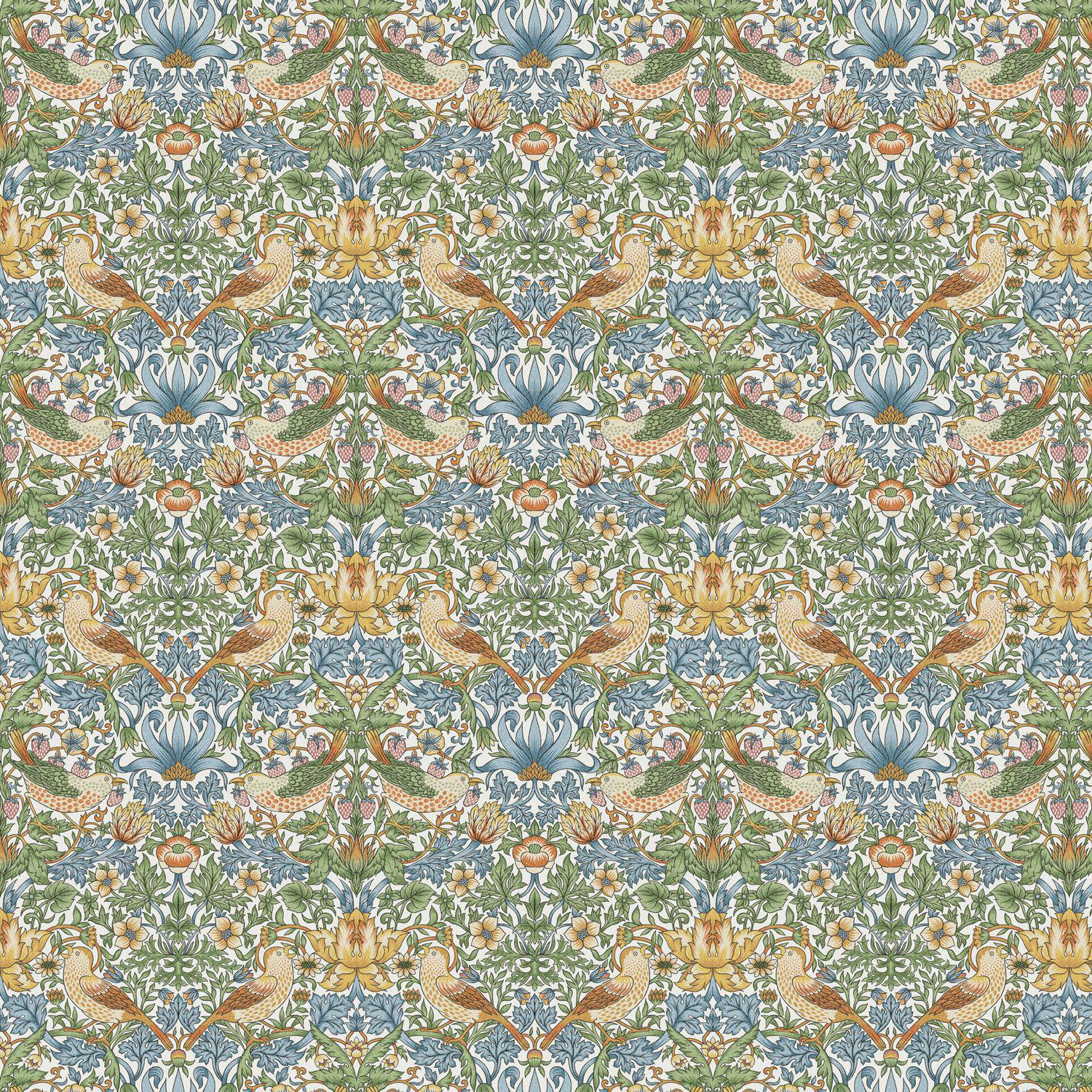William Morris Strawberry Thief Sky Blue Cushion Cover , Handmade UK