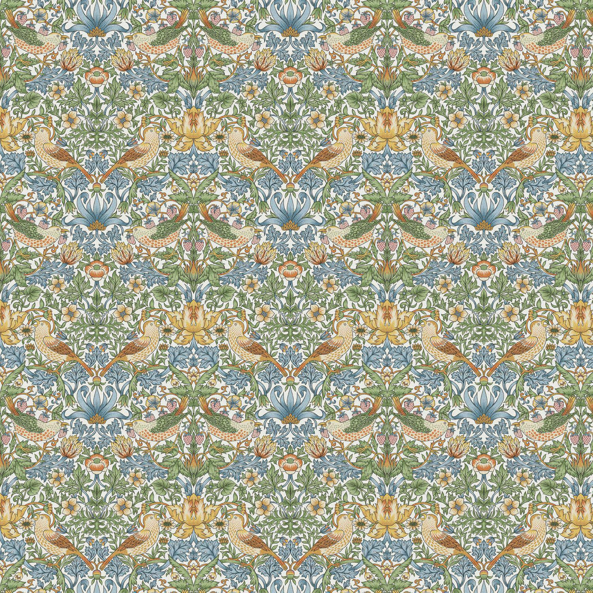 William Morris Strawberry Thief Sky Blue Cushion Cover , Handmade UK