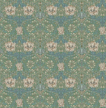 William Morris Cushion Cover Honeysuckle Seaspray Green, Floral Throw Pillow , Handmade UK