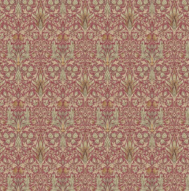 William Morris Cushion Cover Snakeshead Wine Red , Floral Throw Pillow , Handmade UK