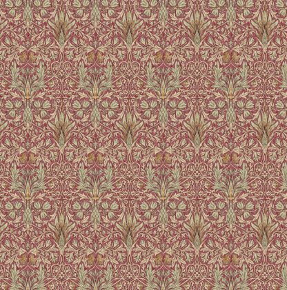 William Morris Cushion Cover Snakeshead Wine Red , Floral Throw Pillow , Handmade UK