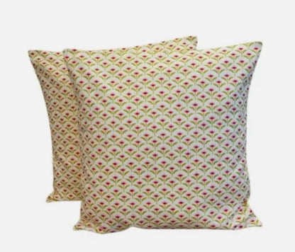 Scandi Floral Flowers Cushion Cover , iLiv Pink Green Posy Chintz Floral Cushion Cover , Throw Pillow , Scatter Cushions , Cushion Cover UK