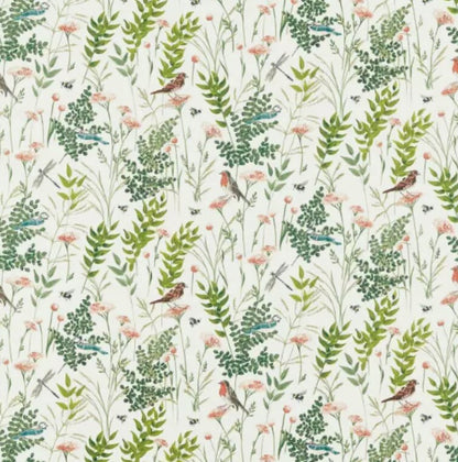 Birds Floral Cushion Cover , Gardenia Blush Green Pink Cushion Cover , Throw Pillow , Scatter Cushions , Cushion Cover UK