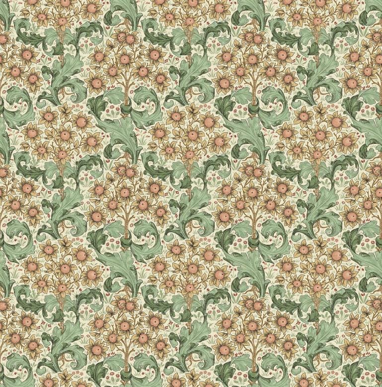 William Morris Cushion Cover Orchid Buttercup Green , Floral Throw Pillow , Handmade UK