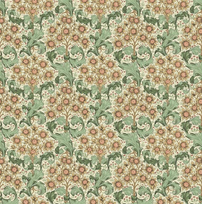 William Morris Cushion Cover Orchid Buttercup Green , Floral Throw Pillow , Handmade UK