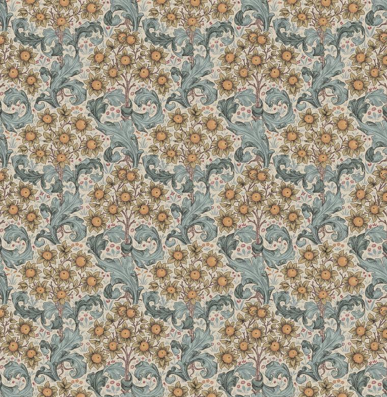 William Morris Cushion Cover Orchid Tourmaline Natural, Floral Throw Pillow, Handmade UK