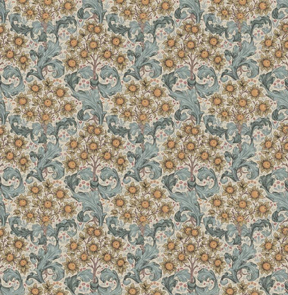 William Morris Cushion Cover Orchid Tourmaline Natural, Floral Throw Pillow, Handmade UK