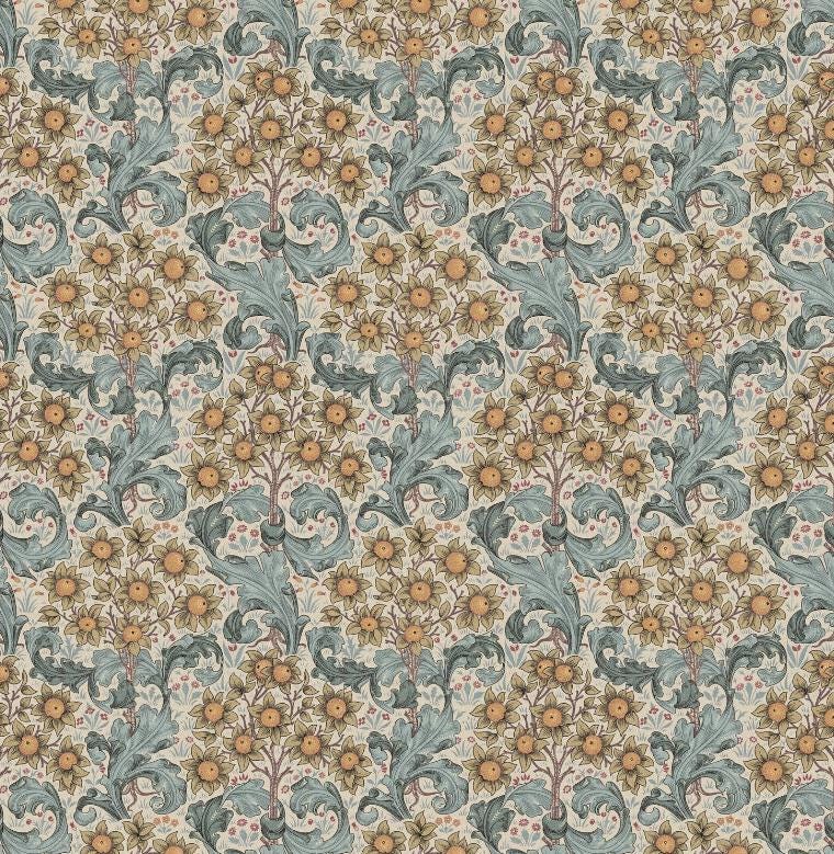 William Morris Cushion Cover Orchid Tourmaline Natural, Floral Throw Pillow, Handmade UK