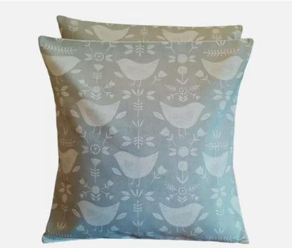 Scandi Birds Cushion Cover , Narvik Grey Birds Cushion Cover , Throw Pillow , Scatter Cushions , Cushion Cover UK