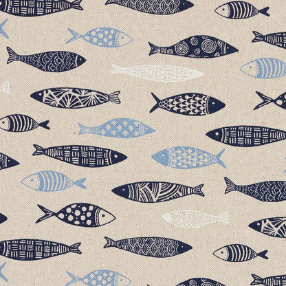 Sardine Fish Tablecloth , Abstract School Of Fish Table Cloth , Round Oval Rectangle Square , Handmade UK