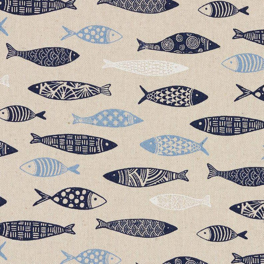 Sardine Fish Tablecloth , Abstract School Of Fish Table Cloth , Round Oval Rectangle Square , Handmade UK