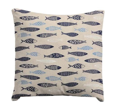 Abstract Fish Cushion Cover , Sardine Cushion Cover , Scandi Fish Cushion Cover , Throw Pillow , Scatter Cushions , Cushion Cover UK