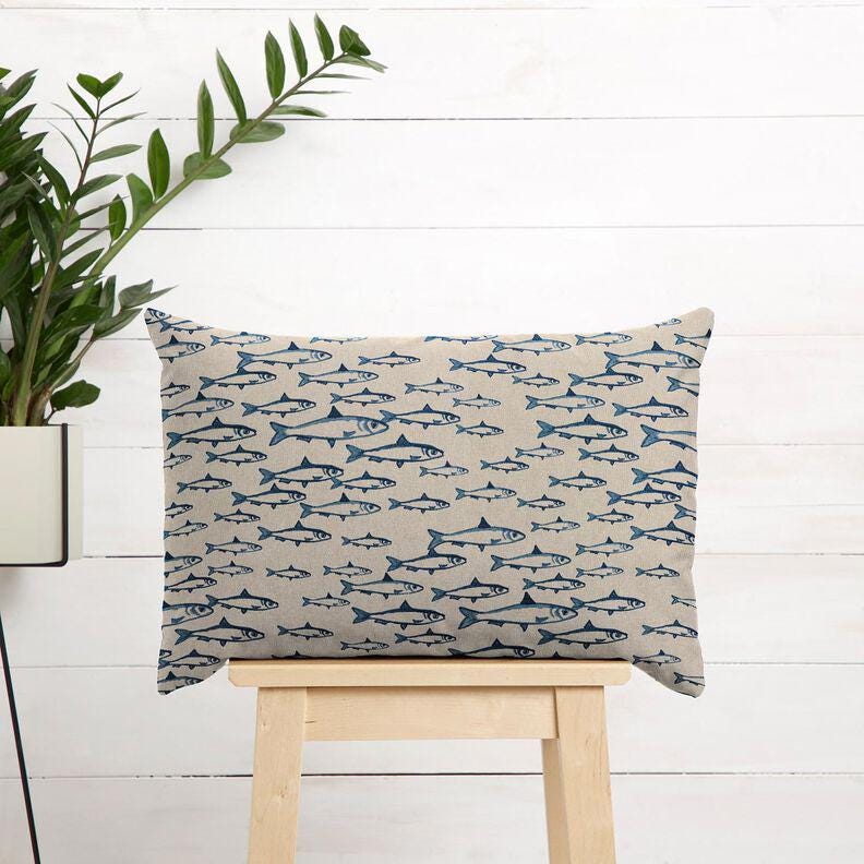Abstract Fish Cushion Cover , Sardine Cushion Cover , Scandi Fish Cushion Cover , Throw Pillow , Scatter Cushions , Cushion Cover UK