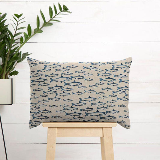 Abstract Fish Cushion Cover , Sardine Cushion Cover , Scandi Fish Cushion Cover , Throw Pillow , Scatter Cushions , Cushion Cover UK