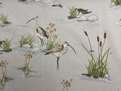 Marshland Wading Birds Cushion Cover , Natural Beige Cushion Cover , Throw Pillow , Scatter Cushions , Cushion Cover UK