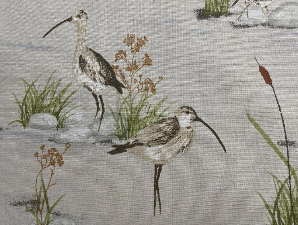 Marshland Wading Birds Cushion Cover , Natural Beige Cushion Cover , Throw Pillow , Scatter Cushions , Cushion Cover UK