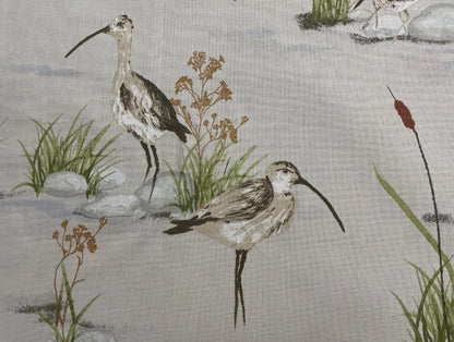 Marshland Wading Birds Cushion Cover , Natural Beige Cushion Cover , Throw Pillow , Scatter Cushions , Cushion Cover UK