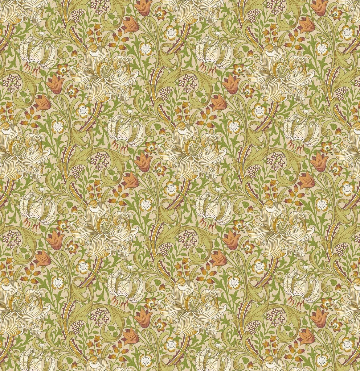 William Morris Cotton Tablecloth , Golden Lily Tablecloth , Floral Tablecloth , Round Tablecloth , Square Tablecloth , Tablecloth UK