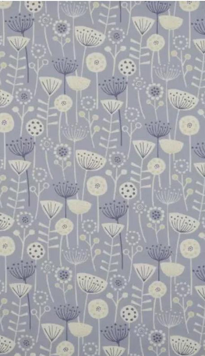 Scandi Floral Table Runner: Bergen Blue Cotton Table Decoration