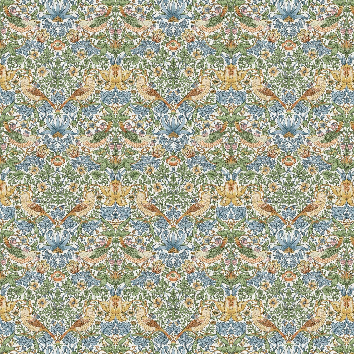 William Morris Strawberry Thief Sky Blue Cushion Cover , Handmade UK