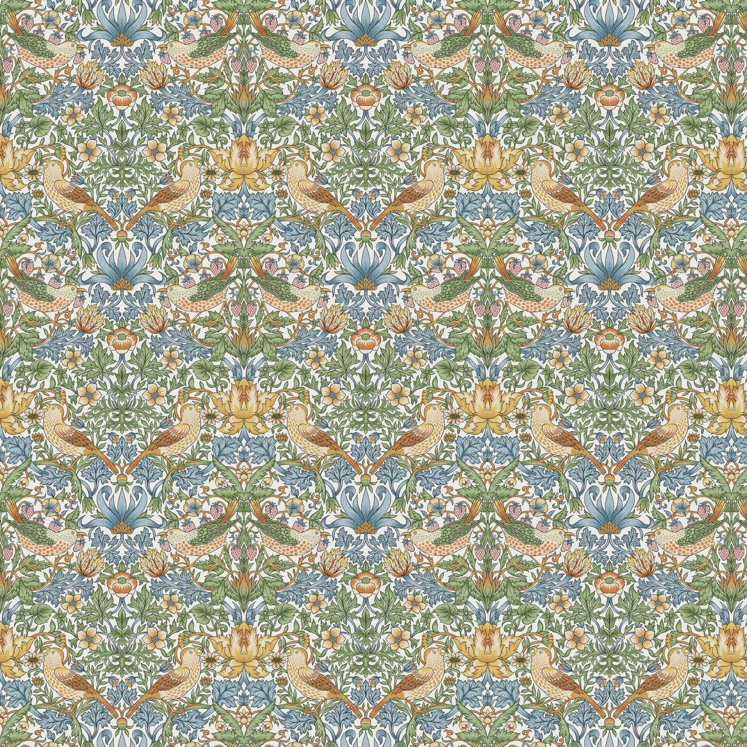William Morris Strawberry Thief Sky Blue Cushion Cover , Handmade UK