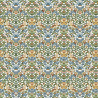 William Morris Strawberry Thief Sky Blue Cushion Cover , Handmade UK