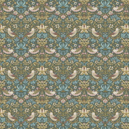 William Morris Strawberry Thief Teal Cushion Cover , Handmade UK