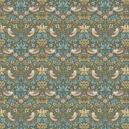 William Morris Strawberry Thief Teal Cushion Cover , Handmade UK