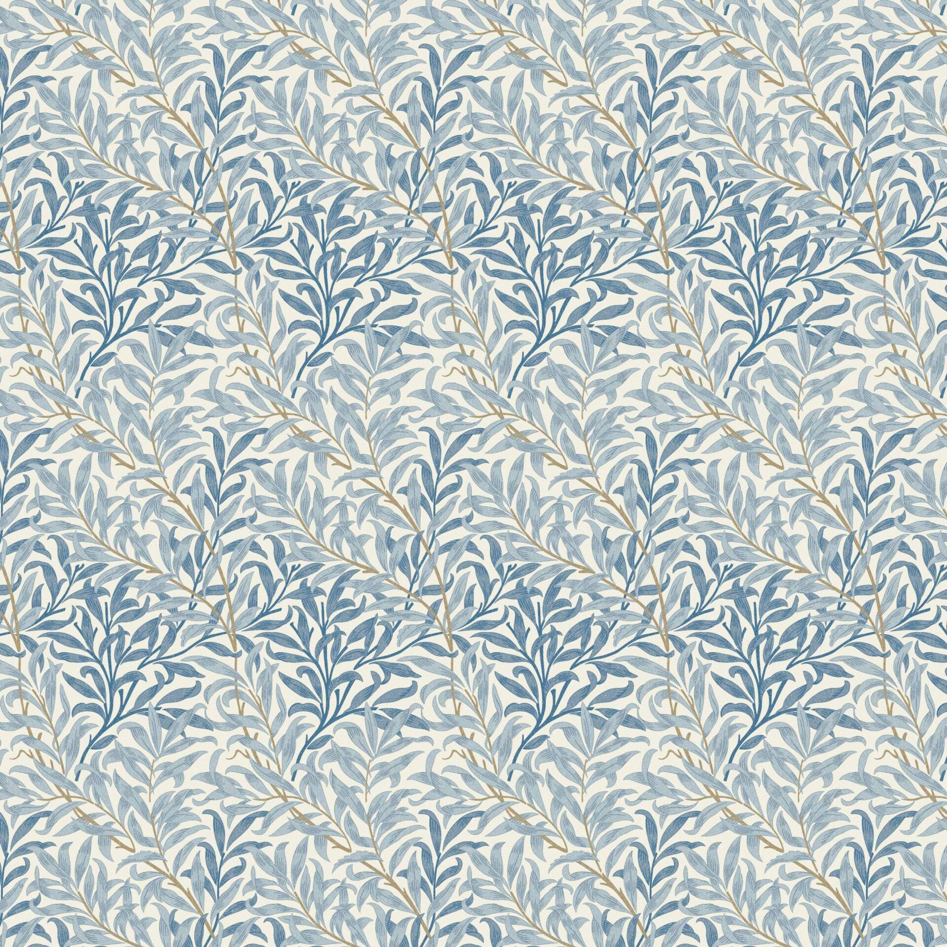 William Morris Willow Bough Azure Blue Cushion Cover , Leaf Leaf Throw Pillow , Handmade UK