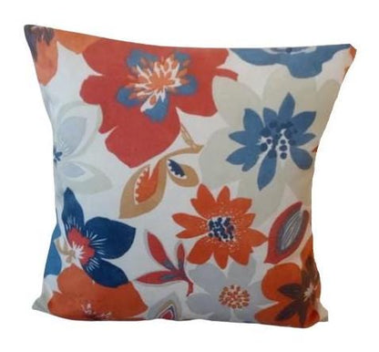 Wildflowers Floral Cushion Cover, Emile Burnt Orange Cushion Cover , Throw Pillow , Scatter Cushions , Cushion Cover UK