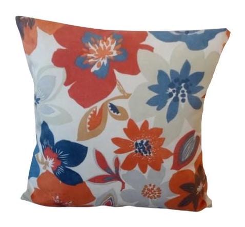 Wildflowers Floral Cushion Cover, Emile Burnt Orange Cushion Cover , Throw Pillow , Scatter Cushions , Cushion Cover UK