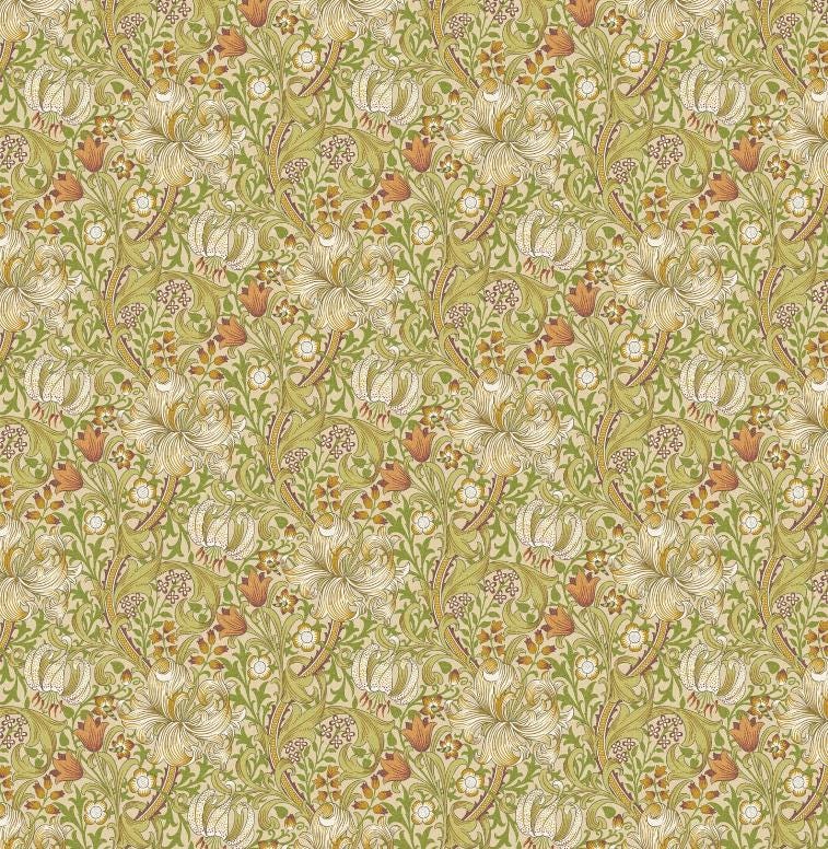 William Morris Golden Lily Cornsilk Cushion Cover , Floral Throw Pillow , Handmade UK