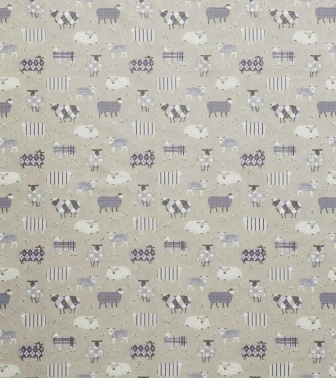 Baa Baa Sheep Cushion Cover , Lavender Purple Natural Cushion Cover , Sheep Cushion Cover , Scatter Cushions , Cushion Cover UK