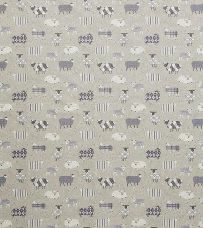 Baa Baa Sheep Cushion Cover , Lavender Purple Natural Cushion Cover , Sheep Cushion Cover , Scatter Cushions , Cushion Cover UK