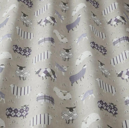 Baa Baa Sheep Cushion Cover , Lavender Purple Natural Cushion Cover , Sheep Cushion Cover , Scatter Cushions , Cushion Cover UK
