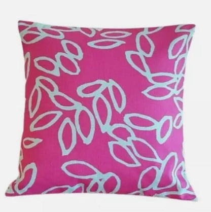 Leaves Leaf Fuchsia Pink Cushion Cover , Throw Pillow , Scatter Cushions , Cushion Cover UK
