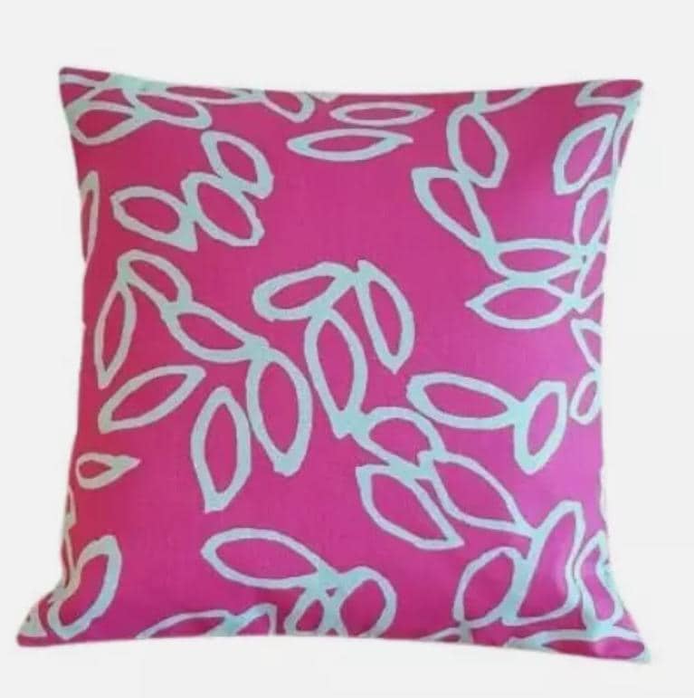 Leaves Leaf Fuchsia Pink Cushion Cover , Throw Pillow , Scatter Cushions , Cushion Cover UK