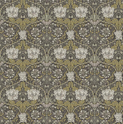 William Morris Cushion Cover Honeysuckle Mocha, Floral Throw Pillow, Handmade UK