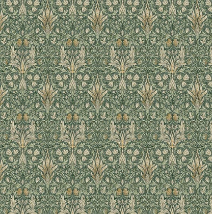 William Morris Snakeshead Forest Green Cushion Cover , Floral Throw Pillow , Handmade UK