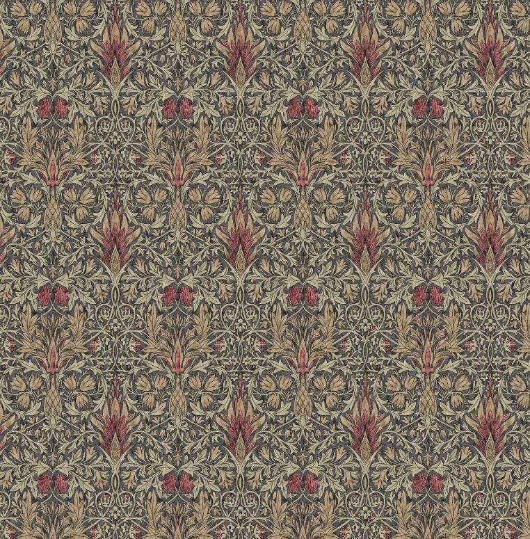 William Morris Snakeshead Mocha Cushion Cover , Floral Throw Pillow , Handmade UK