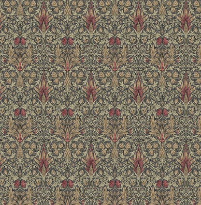 William Morris Snakeshead Mocha Cushion Cover , Floral Throw Pillow , Handmade UK