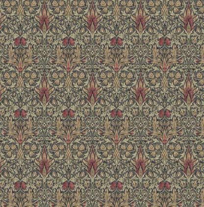 William Morris Snakeshead Mocha Cushion Cover , Floral Throw Pillow , Handmade UK